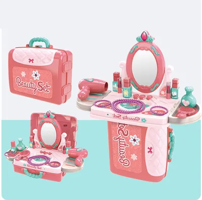 Produktbild von 360Home  3 in 1 Kinder Spielhaus Themen Rollenspiel Kosmetik koffer