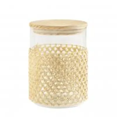 Immagine prodotto di H&H Barattolo In Vetro Borosilicato E Paglia Cc1150