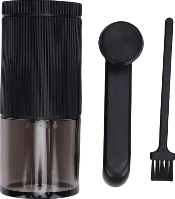 Produktbild von Manuelle Kaffeemühle, einstellbare Einstellungen, tragbare Handkurbelbohne für Zuhause, Reisen und Büro, Schwarz