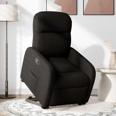 Produktbild von vidaXL Relaxsessel mit Aufstehhilfe Schwarz Stoff