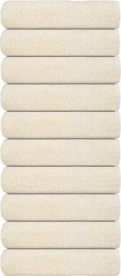 Produktbild von Möbel Badetücher 10 Stk. Creme 100x150 cm 360 g/m² 100% Baumwolle - Handtücher 137006