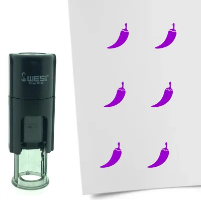 Produktbild von CombiCraft Selbstfärbender Stempel 'Chilischote' in der Farbe Lila, Ø10mm