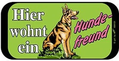 Produktbild von Türschild - Hier wohnt ein Hundefreund - 308222 -