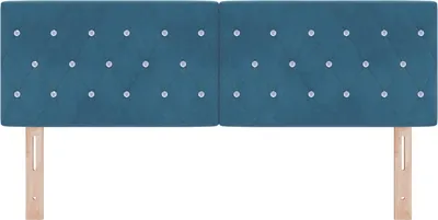 Immagine prodotto di vidaXL Testiera blu scuro 144 cm velluto