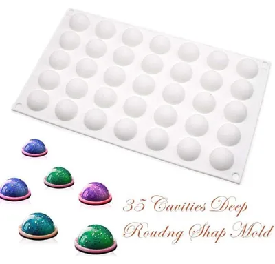 Produktbild von Silikon Mousse Kuchenform 35 Kleinhalbkreise DIY Backform Hitzebeständig