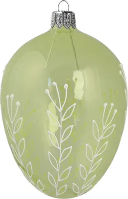 Produktbild von Osterei mit Blumen grün