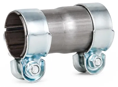 Image de Pince de fixation d'échappement à double vis, en acier inoxydable, dimensions : Ø 51 mm × 55 mm