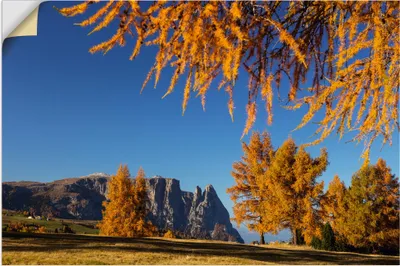 Produktbild von ARTland Wandbild, selbstklebend Goldener Herbst auf der Seiser Alm Größe: 30x20 cm