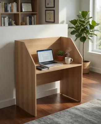 Produktbild von Moderner Schreibtisch Arbeitsplatz Mit Hohen Seitenwänden