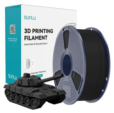 Produktbild von Sunlu PLA Plus High Speed Filament Schwarz 1,75 mm für 3D Druck