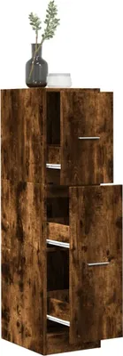 Produktbild von "2026 Promotion" Mehrzweckschrank, Flurschrank Apothekerschrank, Räuchereiche 30x41x118 cm Holzwerkstoff - Kommoden CC31477