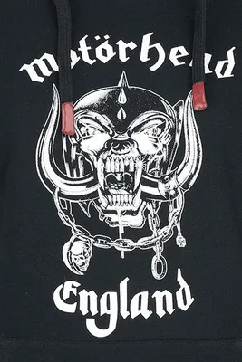 Produktbild von Motörhead Kapuzenpullover Damen England schwarz/grau meliert L