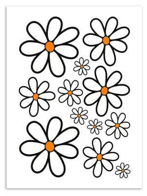 Obrázok produktu pre Nálepka na bicykel biela sedmokráska 34x24cm