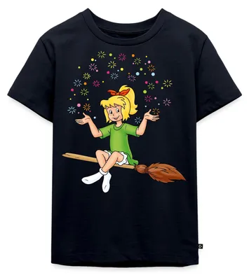 Produktbild von Spreadshirt Bibi Blocksberg Sitzt Auf Kartoffelbrei Kinder Premium T-Shirt, 110/116 (4 Jahre), Navy