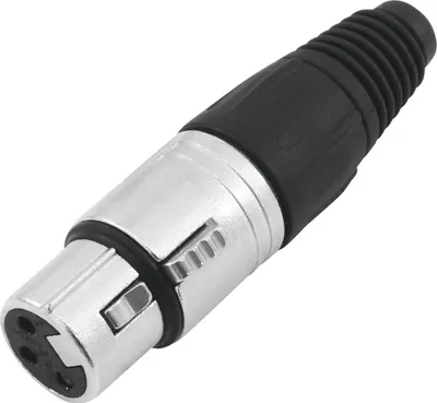 Image de Neutrik, prise de câble XLR 3 pôles NC3FX boîtier nickel, noir