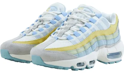 Produktbild von Nike - Damen Sneaker "Air Max 95", Wildleder PP3578 (36 EU) (Weiß/Blau/Grün/Gelb)