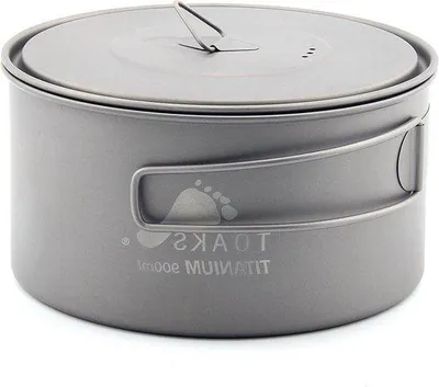 Produktbild von Famanu Titaniumbecher mit Deckel - Faltbarer Griff - Camping Kochgeschirr
