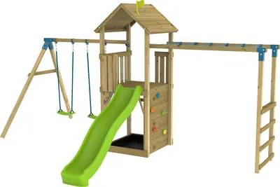 Produktbild von TP Toys Wolkenkratzer 3 Spielturm Garten mit Rutsche und Schaukel