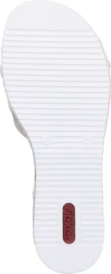 Produktbild von Rieker Damen Sandale Flechtoptik Fesselriemen Keilabsatz V3673, Größe:38 EU, Farbe:Beige