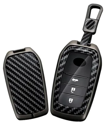 Autoschlüssel-Hülle PVC 3-Tasten Keyless Go Schutz Carbon