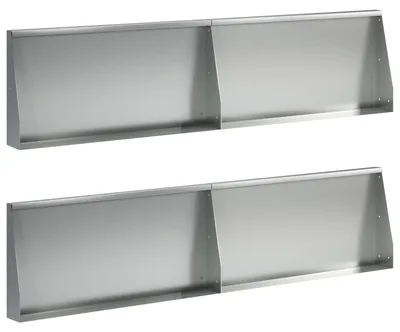 Immagine prodotto di vidaXL Muro di sostegno, 4 pezzi, 80 x 12 x 40 cm, acciaio zincato, argento