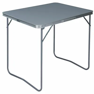 Image de HOWHOMELY | Table pliante - Table de camping - grise - 80 x 60 x 69 cm - Table de voyage - pour le camping - Pratique