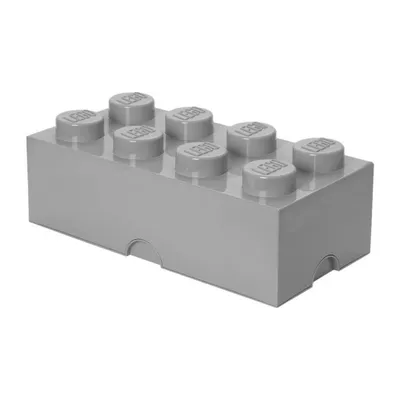 Zdjęcie produktu dla LEGO(R) pojemnik klocek ósemka szary jasny