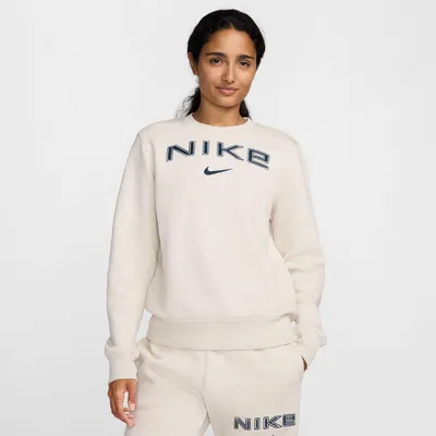Produktbild von Nike W Nsw Phnx Flc Std Logo Crew White/Flower White/Flower L