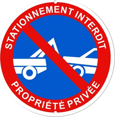 Imagen del producto de Letrero de "Prohibido estacionar", de aluminio reflectante, de 30 cm, para uso en exteriores