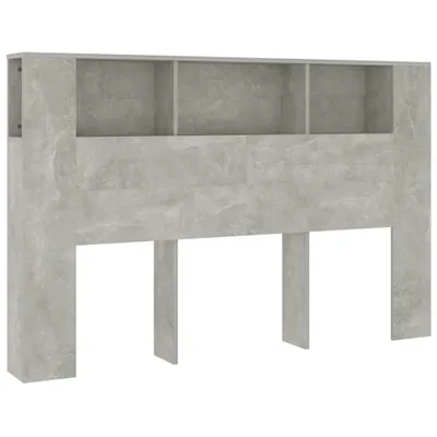 Produktbild von Kopfteil mit Ablagen Betongrau 160x18,5x104,5 cm