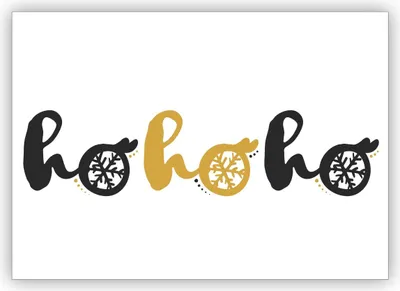 Produktbild von Tolle moderne, grafische Designer Weihnachtskarte: ho ho ho