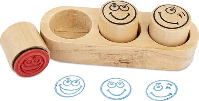 Produktbild von Trendhaus MOTIVATION Holzstempel 3er Set