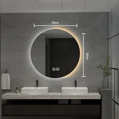 Produktbild von 360Home LED-Badezimmerspiegel beschlagfrei hochauflösender Smart-Spiegel mit Touchscreen 50CM 【YSJ35Y】