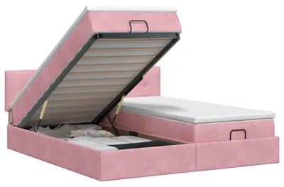 Immagine prodotto di vidaXL Panca da letto con materasso e poggiatesta, 2 pezzi, rosa, velluto