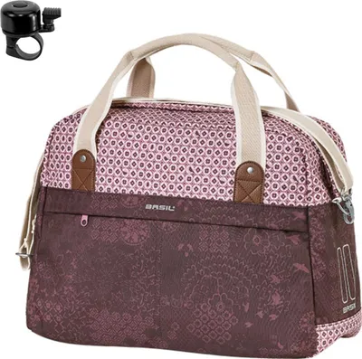 Produktbild von Basil Fahrrad Schultertasche BOHÈME CARRY ALL 18 Liter Rot inkl. Fahrradklingel