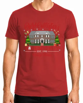 Imagen del producto de McCallister's Home Security Chicago Illinois - Camiseta para hombre, diseño de Navidad, color rojo, talla L