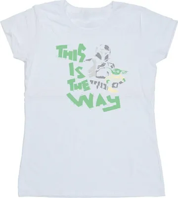 Produktbild von Star Wars - "The Mandalorian This Is The Way" T-Shirt für Damen BI50614 (S) (Weiß)