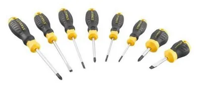 Schraubendrehersatz STANLEY BLACK+DECKER Cushion Grip 8-teilig (4 Schlitz + 4 Phillips)