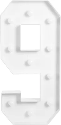 Produktbild von LED Leuchtzahl 100x48 cm – Warmweißes Party Licht 0–9 – Geburtstagsdeko, Hochzeit, Jubiläum – Weiß
