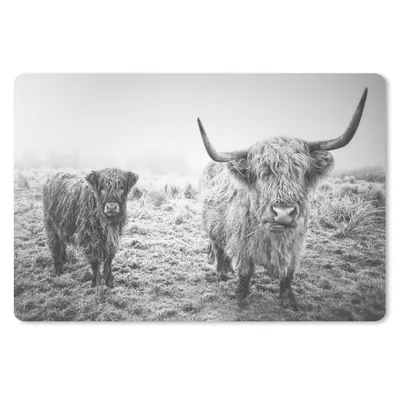 Produktbild von MuchoWow® Mauspad Mousepad Schottische Hochlandbewohner - Licht - Himmel - Natur 27x18 cm - Mousepads - Maus Mat - Pad - Mausunterlage - Büroartikel - Desk Matten
