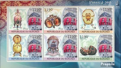 Produktbild von Briefmarken Burundi 2012 Mi 2725-2730 Kleinbogen (kompl. Ausgabe) postfrisch Rossica 2013