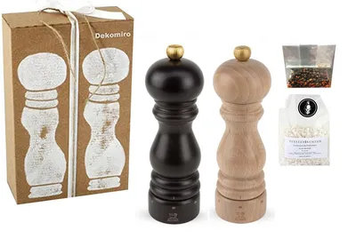 Produktbild von Dekomiro Set Peugeot Paris PM schoko +SM nature 18 cm u-select 100 Gr. Salz und 20 Gr. Pfeffer