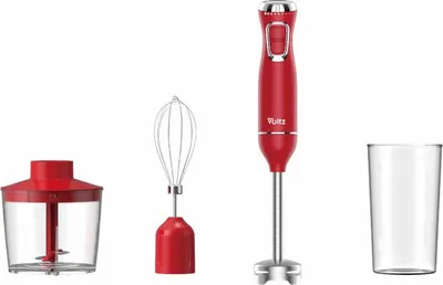 Obrázok produktu pre Mixr, sekik a miea 3 v 1 Oliver Voltz OV51112WSC, 800 W, 700 ml, 2 rchlosti, nerezov n a mixovac nadstavec, erven