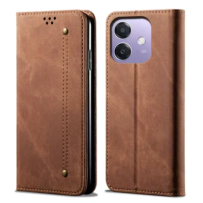 Obrázek produktu pro Pouzdro pro Oppo A3 A3X 5G/4G, Kožené Peněženkové Pouzdro s Magnetickým Uzavíráním a Stojánkem hnědé