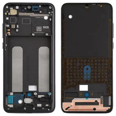 Obrázok produktu pre Kryt, rám, stredný rám, kryt pre Xiaomi Mi 9 Lite, čierny, náhradný diel, na opravu