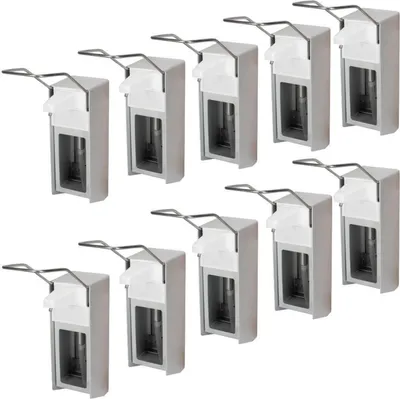 Produktbild von 10 Seifenspender Alu 500 ml Euronorm Alufrontplatte LH Edelstahlpumpe