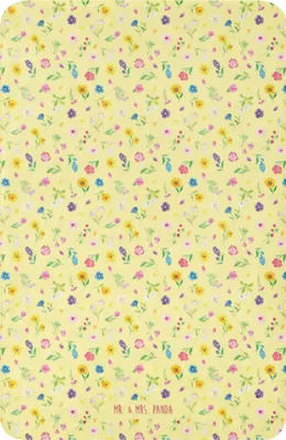 Produktbild von Mr. & Mrs. Panda Heimdecke Bunte Blumenwiese 100 x 150 cm - Gelb - Geschenk, Sofadecke, Kuscheldecke, Blumen Muster, Decke, Tagesdecke, Wohndecke, Wildblumen
