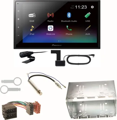Produktbild von Pioneer DMH-A340DAB DAB+ Bluetooth Einbauset für Polo 6N2 9N Bora Ibiza 6L