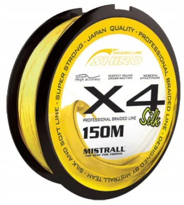 Produktbild von Mistrall Shiro Silk X4 Geflecht 150m Fluo 0,06mm