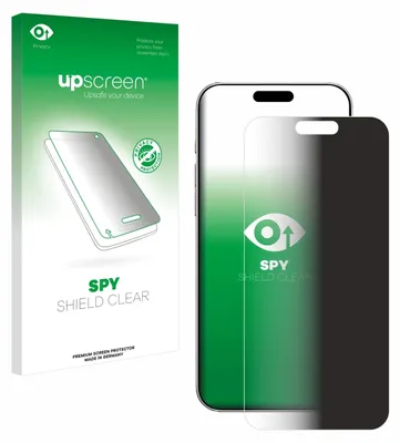 A product package for a screen protector and a representation of the screen protector on a phone.